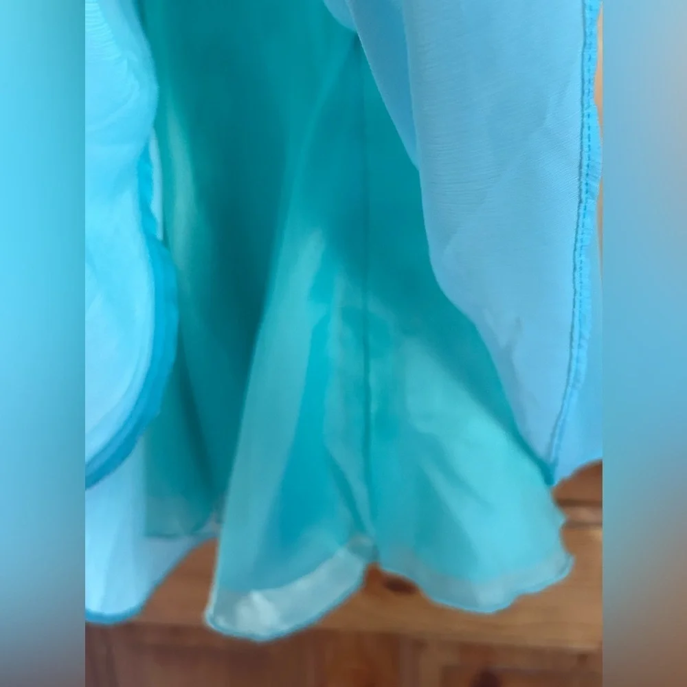 NWT Sophia Young Girls Turquoise Rosette Size 6 Flower Girl Pageant Party Dress